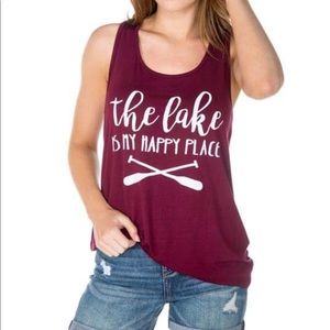 “The Lake is my happy place” tank